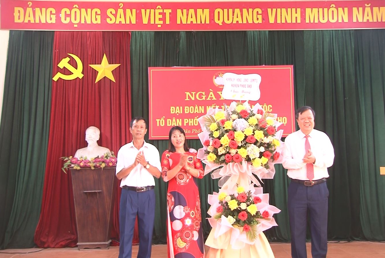 Tổ dân phố số 1 thị trấn Phúc Thọ tổ chức Ngày hội đại đoàn kết toàn dân tộc